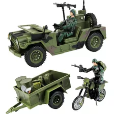 Juguete Click N' Play De Vehiculo Militar Con Accesorios