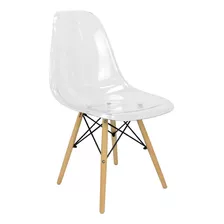 Cadeira Charles Eames Wood Design Eiffel Transparente Acrili Cor Da Estrutura Da Cadeira Madeira Desenho Do Tecido Liso