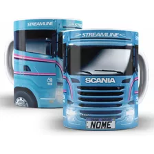 Caneca Personalizada - Caminhão Scania R440 (coloque Nome)