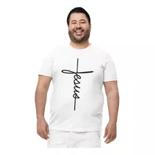 Camiseta Jesus Religiosa Plus Size Tamanho Especial + Brinde