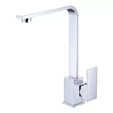 Torneira Cozinha Gourmet Slim L Bancada Monocomando Cromado Acabamento Brilhante Cor Prateado