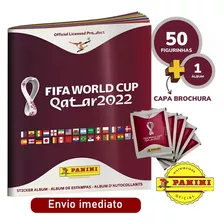 Álbum Da Copa 2022 Qatar + 10 Envelopes (50 Figurinhas)