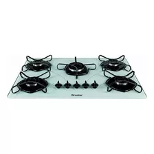 Cooktop 5 Bocas Super Automático Easy Clean Branco Bivolt