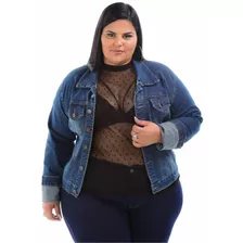 Jaqueta Plus Size Jeans Feminina Frio Top De Linha Envio Já