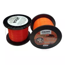 Linha Monofilamento Crown Pro Tamba Soft Orange 0,37mm 600m Cor Laranja