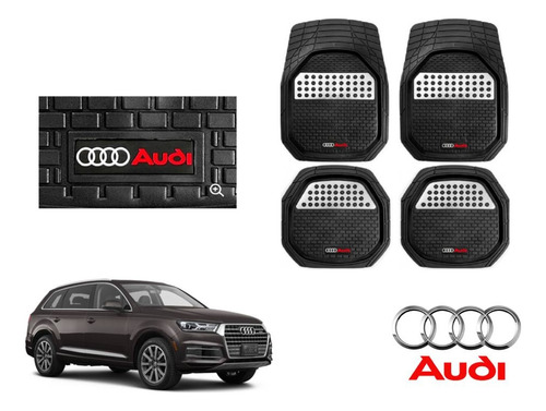 Tapetes 3d Logo Audi + Cubre Volante Q7 2016 A 2022 2023 Foto 2