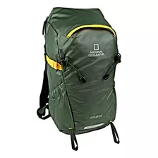 Mochila National Geographic Kepler 25lts Waterproof Trekking Color Verde Musgo Diseño De La Tela Liso