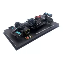 F1 Mercedes W12 Amg 44 Hamilton 2021 1:43 Burago C/ Acrílico