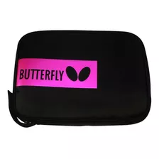 Estuche Butterfly Para 2 Raquetas De Tenis De Mesa Color Logo Rosa