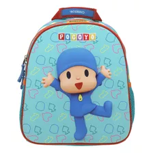 Mochila Chico Verde Chenson Pocoyo Kinder Hapoc Para Niño Color Azul