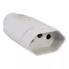 Plug Femea 2p+t Pb Axial 20a 250v Branca 10311-1 Cor Branco