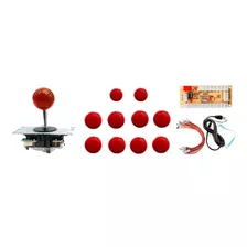 10 Botões 24/30mm + Joystick Tipo Sanwa + Zero Delay Arcade