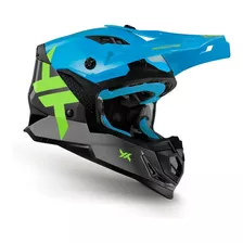 Capacete Moto Mattos Racing Atomic Icon Azul Fluor Lj Tamanho Do Capacete 56