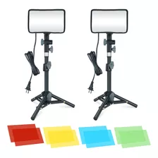 Linco Paquete De 2 Luces Led De Video Con Soporte De Trípo.