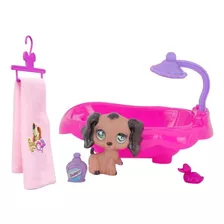 Mini Pet Hora Do Banho Com Acessorios Dmt6621 Dm Toys 