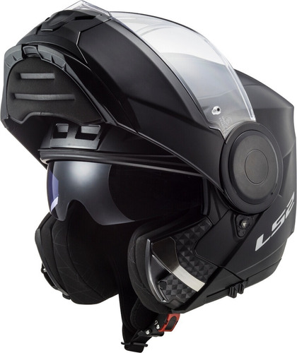 Casco Abatible Ls2 Scope Ff902 Negro Mate Gafas Humo Moteros Foto 2