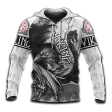 Viking Mythology Printed Cosplay Hoodie