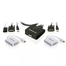 Iogear 2 Port Dvi And Mini Displayport Cable Kvm Kit