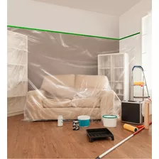 Plástico C/fita Adesiva 2,40x11 Mts Proteção Pintura Móveis