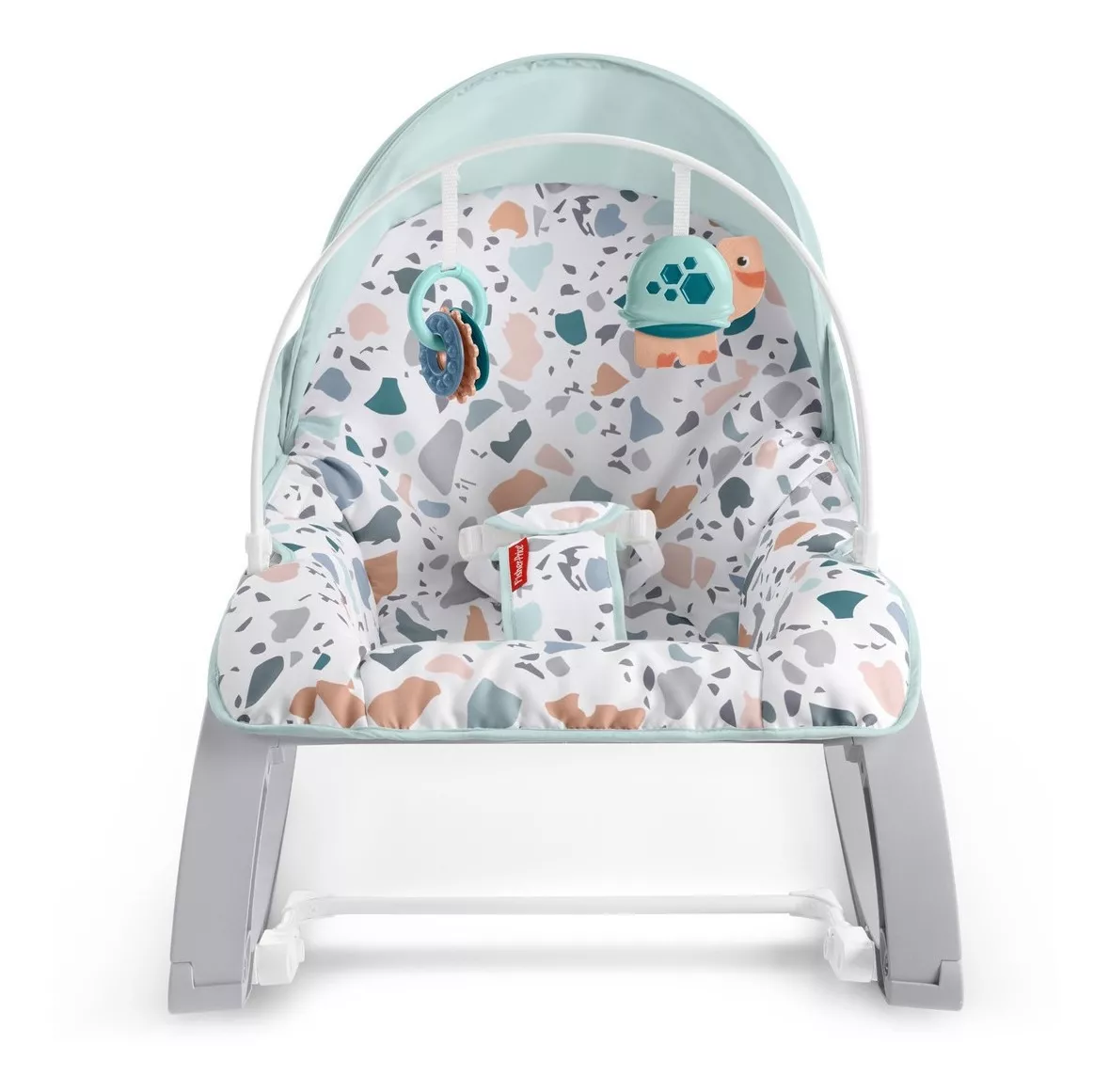 Silla Mecedora Para Bebé Fisher-price Deluxe Infant To Toddler Rocker Ghy58 Gris/agua