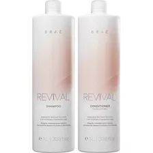  Kit Shampoo E Condicionador 1l Revival Braé Profissional