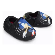 Pantufla Niño Grande Negro Sonic