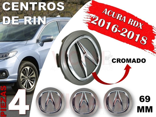 Kit De Centros De Rin Acura Rdx 2016-2018 69 Mm (gris) Foto 2