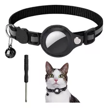 Coleira Pet Gato Nylon Refletiva P/ Rastreador Airtag Guizo