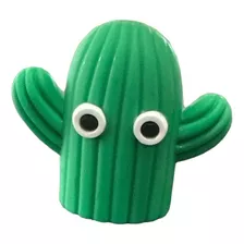 Sacapuntas Cactus Escolar Infantil De Silicona Color Verde