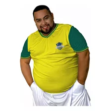 Camisa Brasil Masculina Plus Size Futebol Rumo Ao Hexa 22