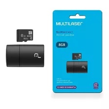 Cartão De Memoria 8gb 2 Em 1 C/leitor Usb Mc161