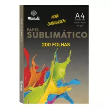 Papel Sublimático A4 Mundi/globinho 100g Premium 200 Folhas