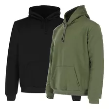 Paquete De 2 Sudaderas Hoodie Capucha Hombre Felpa Basico