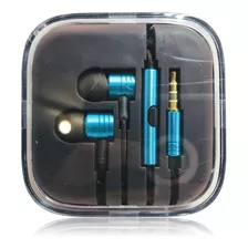 Audifonos Auricular Manos Libres Metalizado Keeka N10 Color Azul