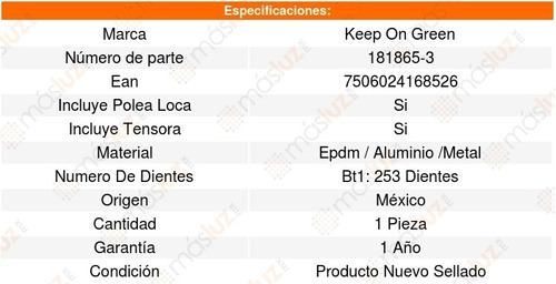 Kit Distribucion Banda Audi S6 V8 4.2l 02_03 Kg 1231502 Foto 4