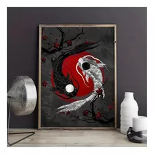 Póster De Lienzo De Koi Peces Yin Yang