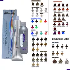 Coloração Profissional Tintura De Cabelo + Ox Todos Os Tons