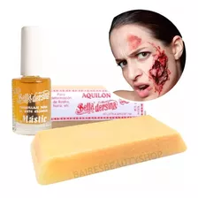 Cera Maquillaje Fx Wax Heridas Halloween + Pegamento Mastic