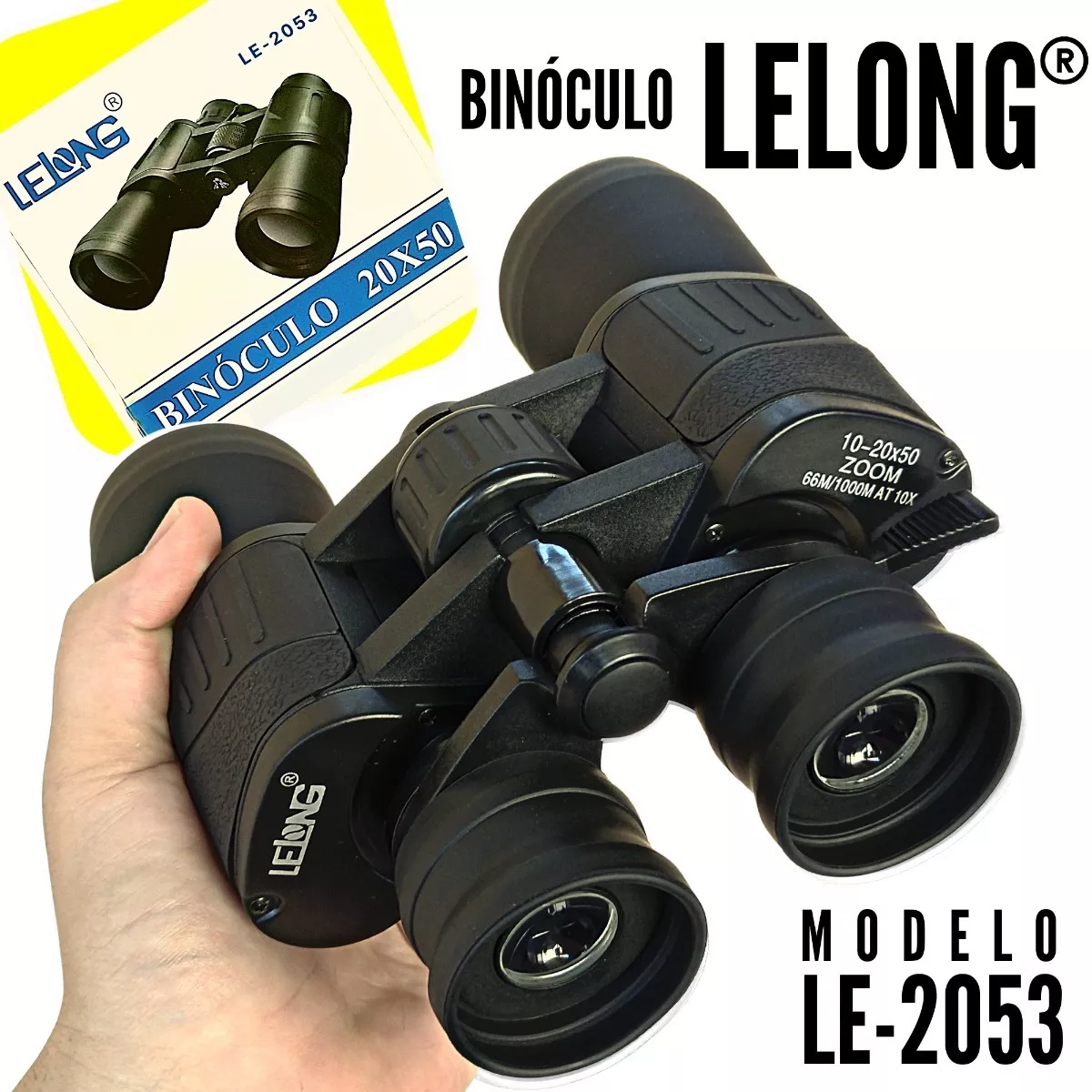 Binoculo Profissional Longo Alcance Lelong 10-20x50 Le-2053