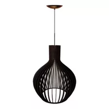 Luminária Madeira Pendente De Teto Gg Casa Decorativo Lustre