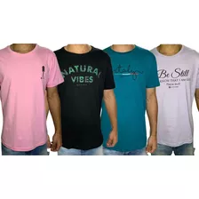 Kit 5 Camisetas Camisas Masculina T-shirts Blusa Atacado