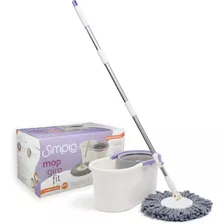 Mop Simplo Mop Giro Fit Com Balde E Esfregao Com Balde Centrífuga Branco/lilás