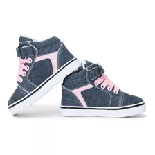 Zapatillas Botitas Para Bebes Rosa Jean Talles Del 17 Al 26