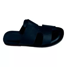 Chinelo Feminino Slide Em Couro Retro Rasteirinha Verao Hms