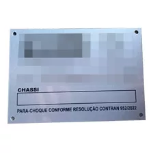 Plaqueta Placa De Para-choque Resolução 952/2022 Caminhões