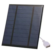 Carregador Solar Portátil 2.5w / 5v / 3.7v Com Usb Porto Com