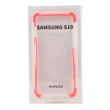 Funda Transparente Anti Impactos Para Samsung S10 Rojo