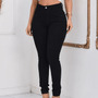 Calça Jeans Feminina Preta Skiny Cintura Alta Levanta Bumbum