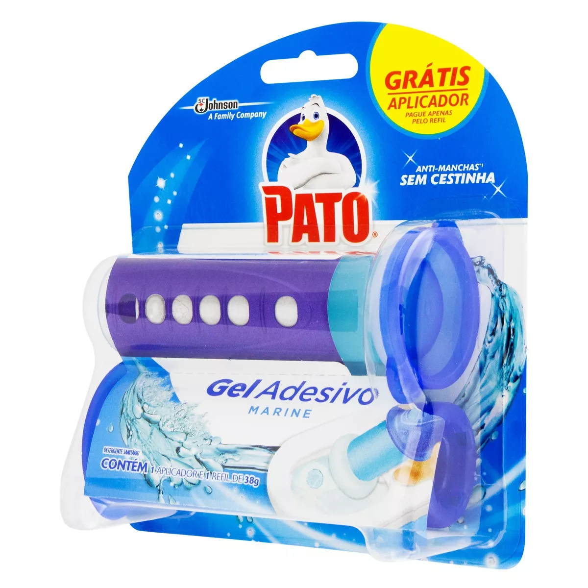 Detergente Sanitário Gel Adesivo Marine Pato 38g Grátis Aplicador