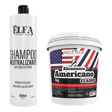 Creme Alisante + Shampoo Neutralizante Pós Relaxamento